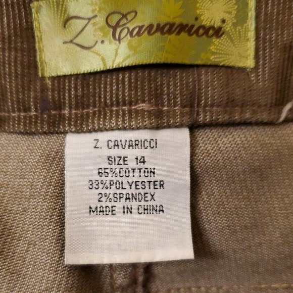 Z Cavaricci Y2k Flare Corduroy Pants Women's‎ Size 14 Brown Casual - Picture 10 of 10